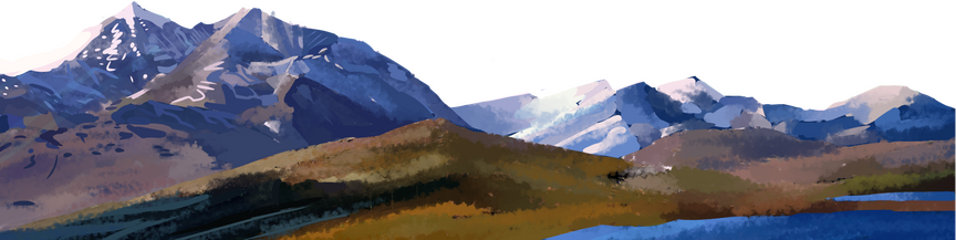 a semirealistic render of mountains - this is a border