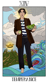 A nautical rendition of 'temperance' tarot card